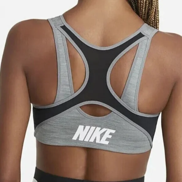 NWT NIKE Shape Support Padded Zip Front Sports Bra DN4219-084 Medium M training - Picture 2 of 4
